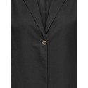 ONLY CARMAKOMA Baia trekvartærmet hør blazer - Black