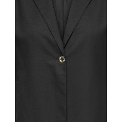 ONLY CARMAKOMA Baia trekvartærmet hør blazer - Black