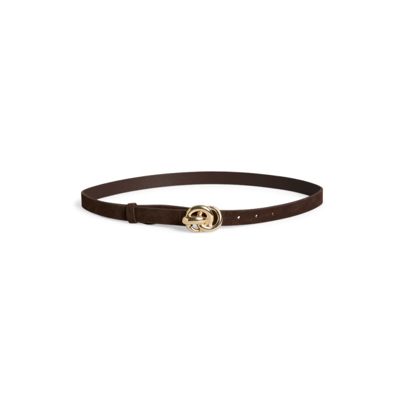 PIECES Pora suede jeans bælte - Chicory Coffee