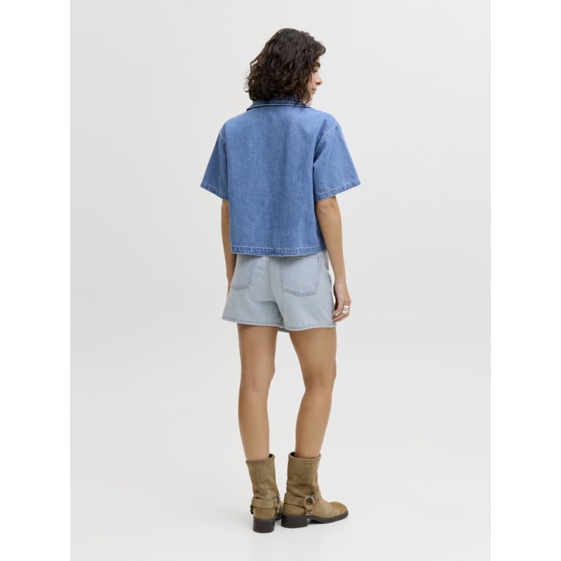 JJXX Greta HW denim shorts - Light Blue Denim