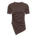 ONLY Lise kortærmet rushing t-shirt - Chocolate Martini