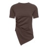 ONLY Lise kortærmet rushing t-shirt - Chocolate Martini
