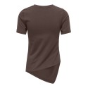 ONLY Lise kortærmet rushing t-shirt - Chocolate Martini