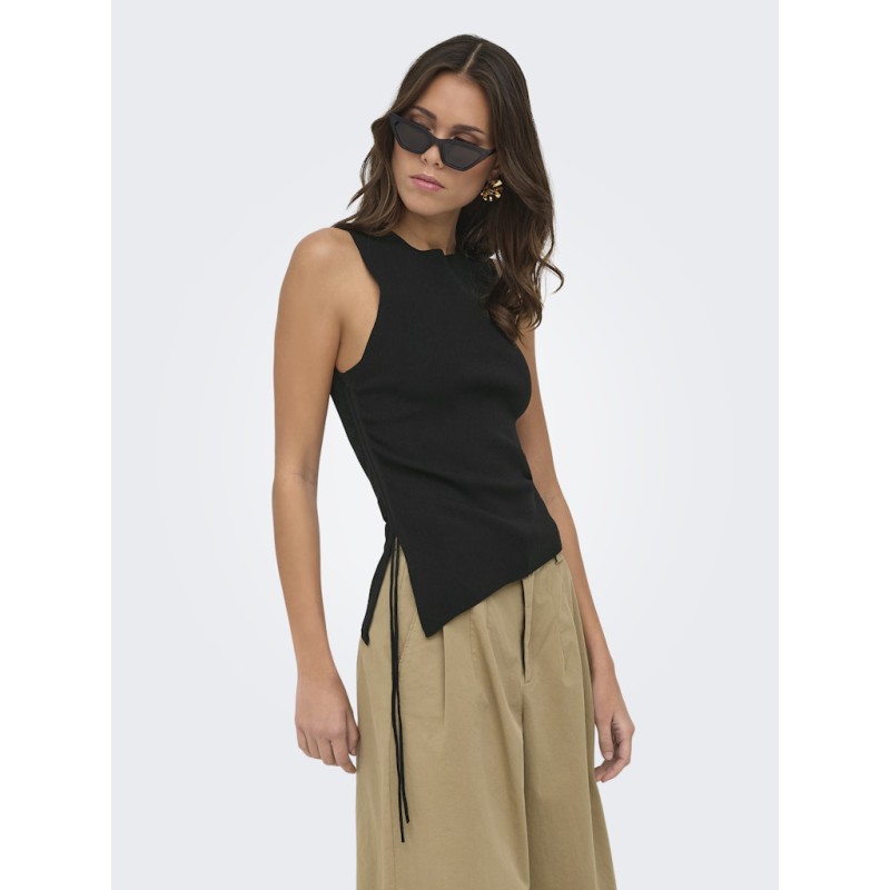 ONLY Milo ærmeløs string top - Black
