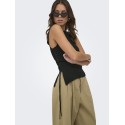 ONLY Milo ærmeløs string top - Black