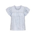 JDY Fia kortærmet embroridery t-shirt - Cashmere Blue