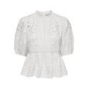 JDY Starry trekvartærmet blonde t-shirt - White