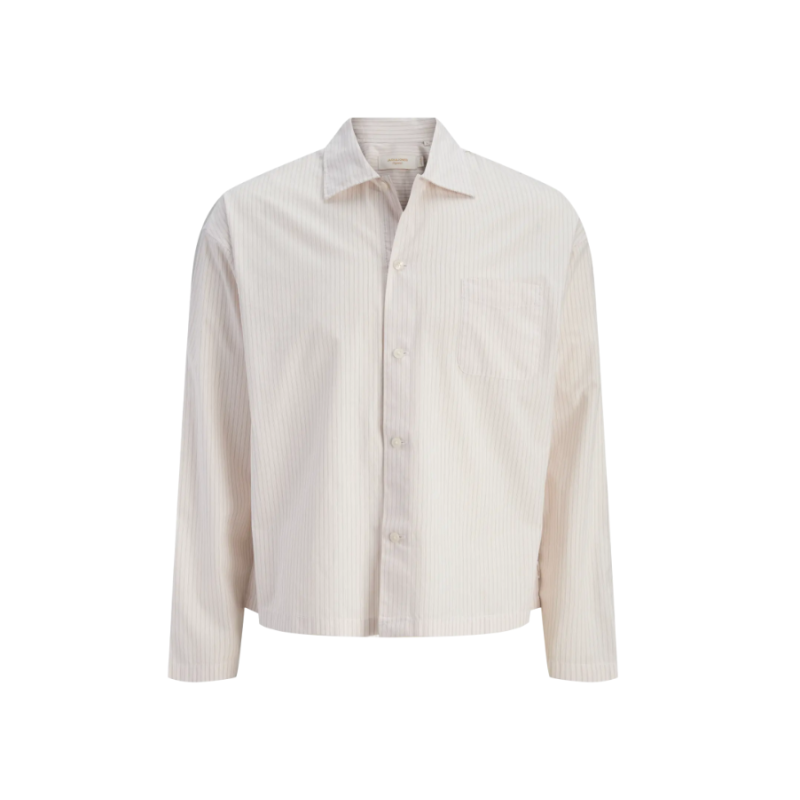 JACK & JONES Austin upstate poplin langærmet skjorte - Peach Melba STRIPES