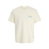 JACK & JONES JUNIOR Riviera vintage poster kortærmet t-shirt - Antique White