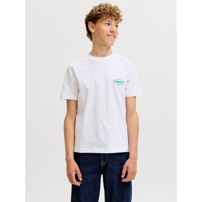 JACK & JONES JUNIOR Riviera vintage poster kortærmet t-shirt - Bright White
