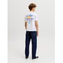 JACK & JONES JUNIOR Riviera vintage poster kortærmet t-shirt - Bright White