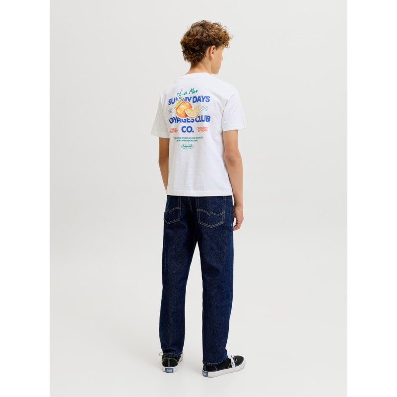 JACK & JONES JUNIOR Riviera vintage poster kortærmet t-shirt - Bright White