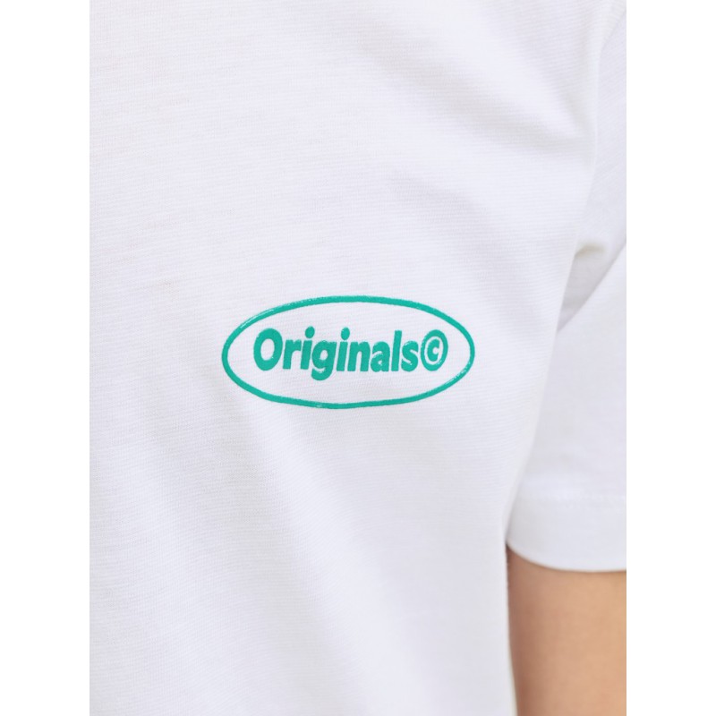 JACK & JONES JUNIOR Riviera vintage poster kortærmet t-shirt - Bright White