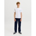 JACK & JONES JUNIOR Riviera vintage poster kortærmet t-shirt - Bright White