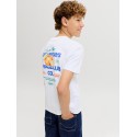 JACK & JONES JUNIOR Riviera vintage poster kortærmet t-shirt - Bright White