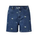 PIECES Flora HW denim shorts - Medium Blue Denim