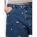 PIECES Flora HW denim shorts - Medium Blue Denim