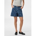 PIECES Flora HW denim shorts - Medium Blue Denim