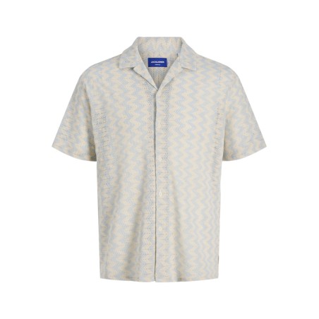 JACK & JONES Summer luke texture kortærmet resort skjorte - Skyway
