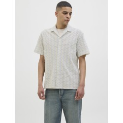 JACK & JONES Summer luke texture kortærmet resort skjorte - Skyway