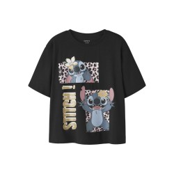 NAME IT KIDS Jyna stitch kortærmet t-shirt - Black