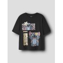 NAME IT KIDS Jyna stitch kortærmet t-shirt - Black