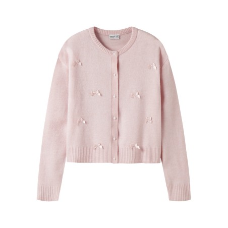 NAME IT KIDS Karin langærmet strik cardigan - Lotus