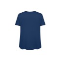 ONLY CARMAKOMA Anita kortærmet t-shirt - Navy Peony SOLID. Detail Emb. heart Poinsettia