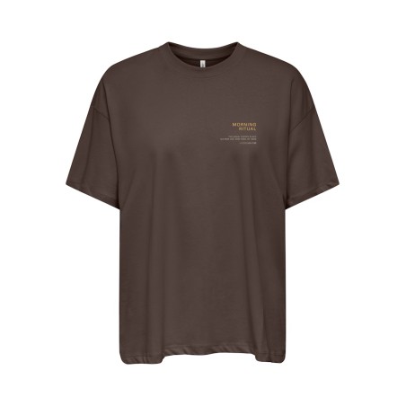 ONLY Vivvi kortærmet lovely t-shirt - Chocolate Martini Coffee vibes