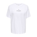 ONLY Vivvi kortærmet lovely t-shirt - Bright White Espresso festival boho