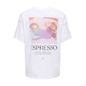 ONLY Vivvi kortærmet lovely t-shirt - Bright White Espresso festival boho
