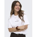 ONLY Vivvi kortærmet lovely t-shirt - Bright White Espresso festival boho
