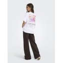 ONLY Vivvi kortærmet lovely t-shirt - Bright White Espresso festival boho