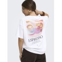 ONLY Vivvi kortærmet lovely t-shirt - Bright White Espresso festival boho