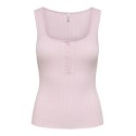 ONLY Bree kortærmet firkantet strik tanktop - Pale Lilac