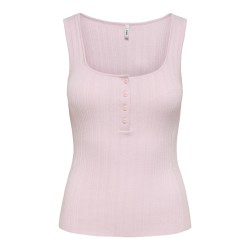 ONLY Bree kortærmet firkantet strik tanktop - Pale Lilac