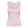 ONLY Bree kortærmet firkantet strik tanktop - Pale Lilac