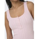 ONLY Bree kortærmet firkantet strik tanktop - Pale Lilac