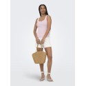 ONLY Bree kortærmet firkantet strik tanktop - Pale Lilac