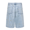 ONLY Dorsi-Cassie broderi lange denim shorts - Light Blue Denim
