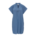 JDY Theis kortærmet v-hals kjole - Vintage Indigo