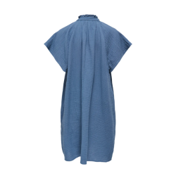 JDY Theis kortærmet v-hals kjole - Vintage Indigo