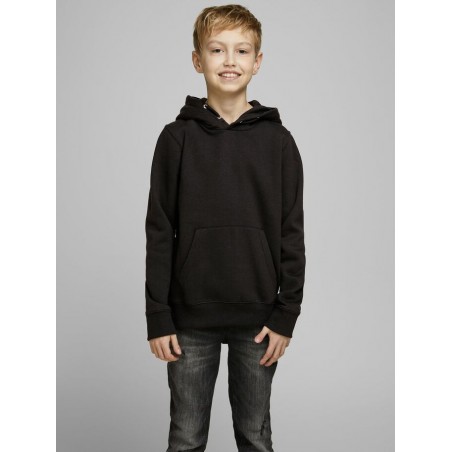 JACK & JONES Junior Soft Hoodie - Sort