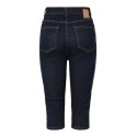 PIECES Daisy højtaljede skinny caprijeans - Dark Blue Denim