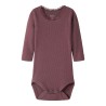 NAME IT Baby Kab langærmet bodystocking - Wild Ginger