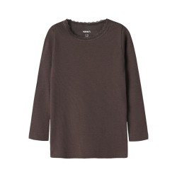 NAME IT MINI Kab langærmet bluse - French Roast