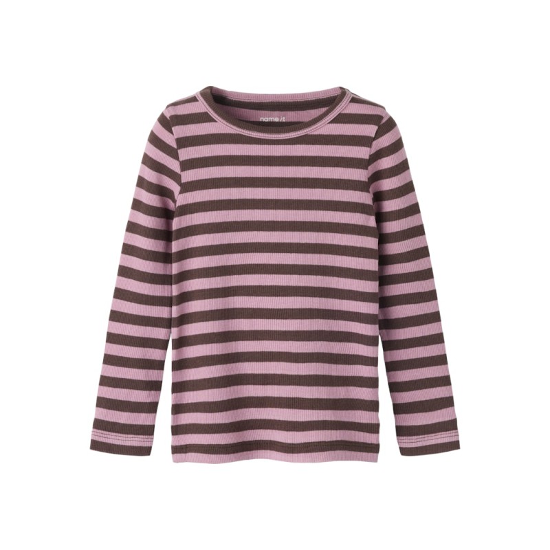 NAME IT Mini Banio langærmet x-slim bluse - French Roast