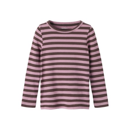 NAME IT Mini Banio langærmet x-slim bluse - French Roast