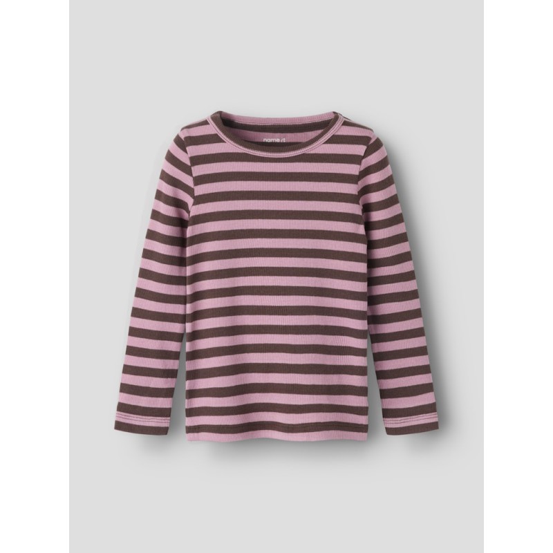 NAME IT Mini Banio langærmet x-slim bluse - French Roast