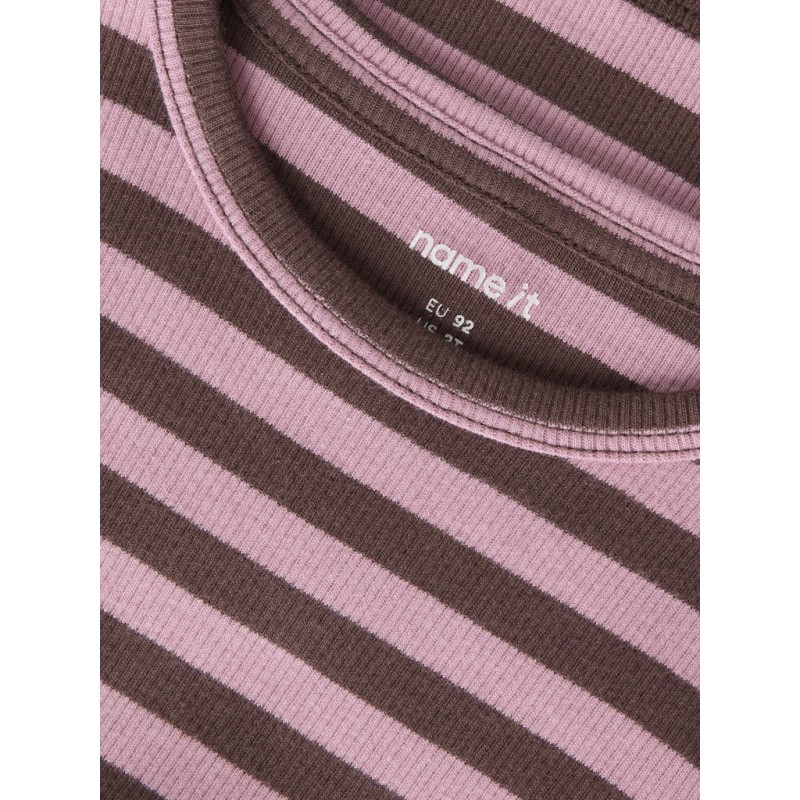 NAME IT Mini Banio langærmet x-slim bluse - French Roast